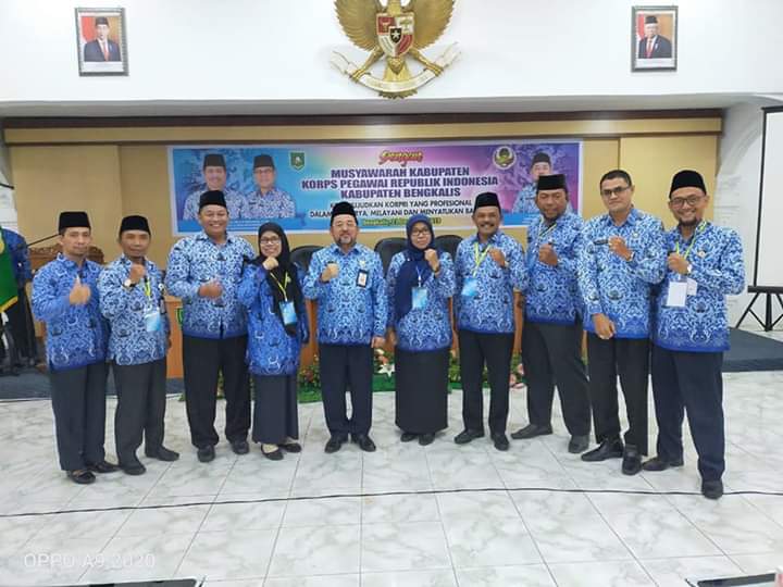 Hasil Muskab, H Bustami HY Jabat Ketua DP KORPRI Bengkalis 2019-2024