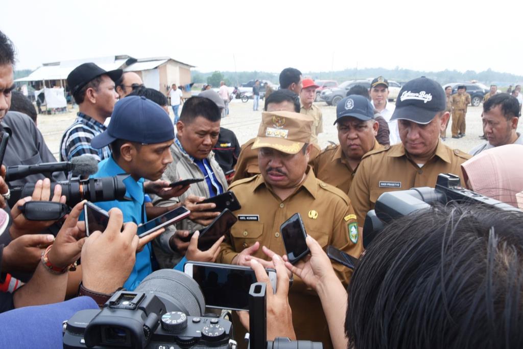 Bupati Amril Mukminin : Pembangunan Jalan Gajah Mada Tetap Dilanjutkan