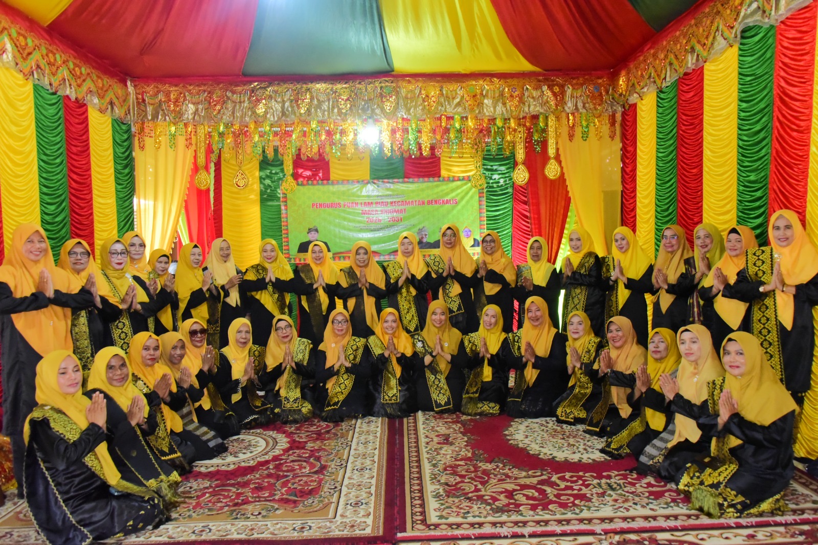 Puan LAMR Kecamatan Bengkalis Dikukuhkan, Perempuan Melayu Didorong Perkuat Pelestarian Adat