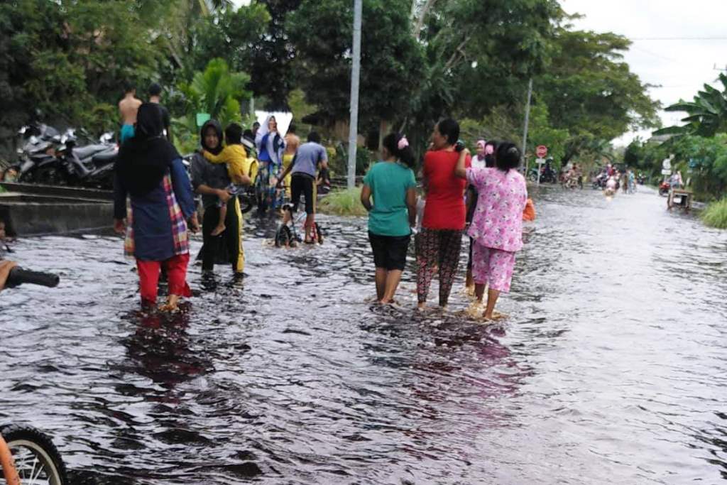 Hujan Lebat di Bengkalis, 1.070 Rumah Warga Terendam Air