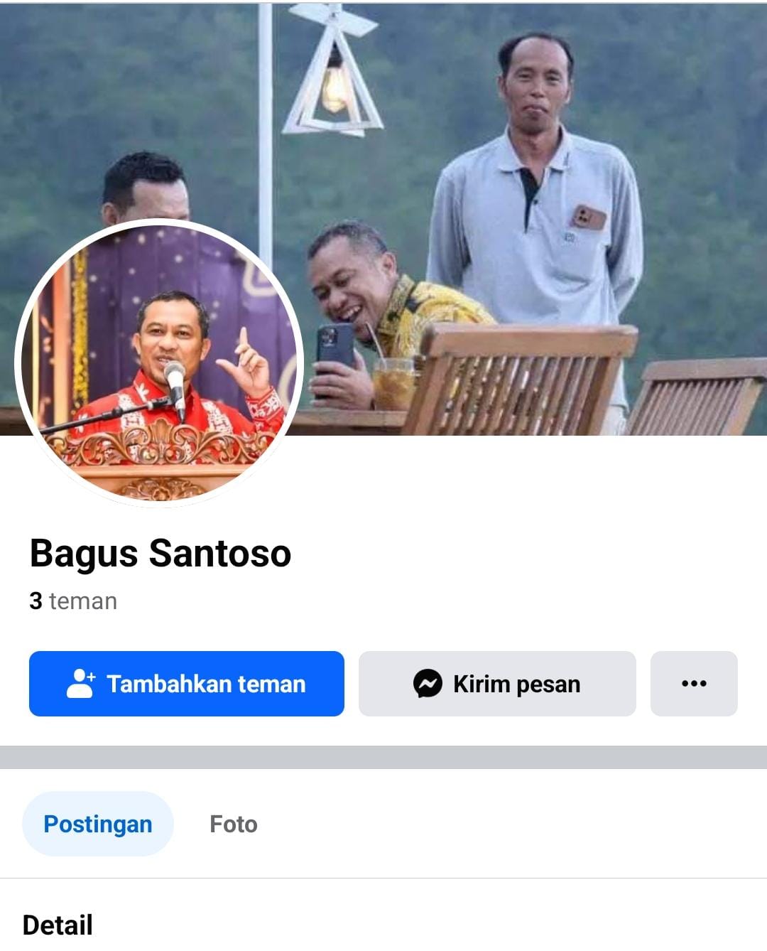 Facebook Palsu Wakil Bupati Bagus Santoso Muncul di Sosmed