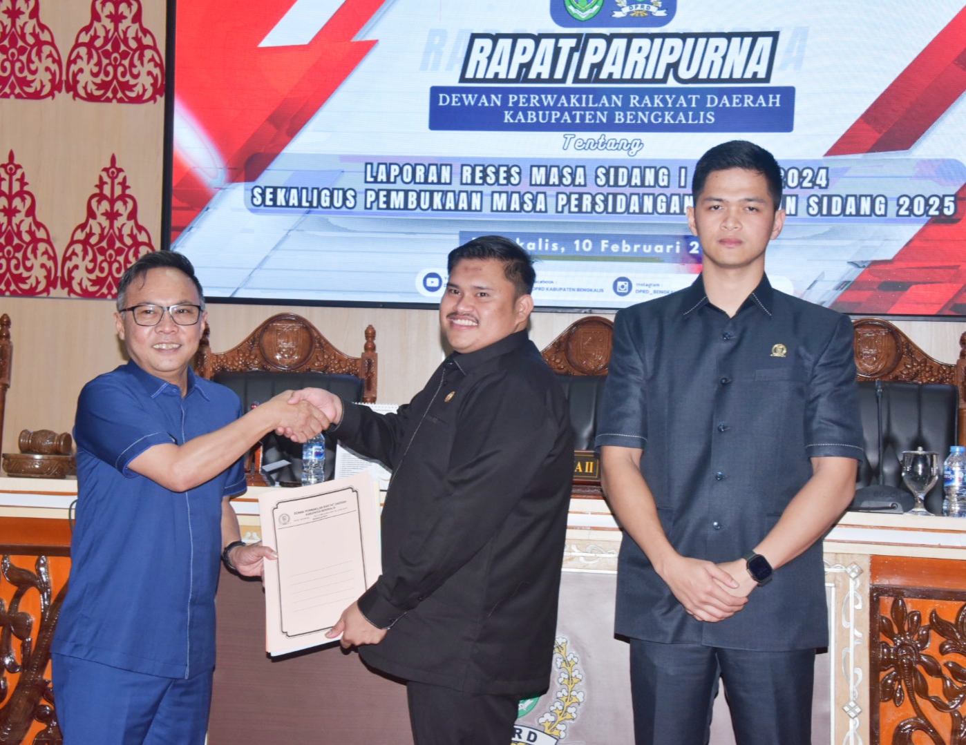 Bupati Bengkalis Terima Laporan Reses Masa Sidang I Tahun 2024