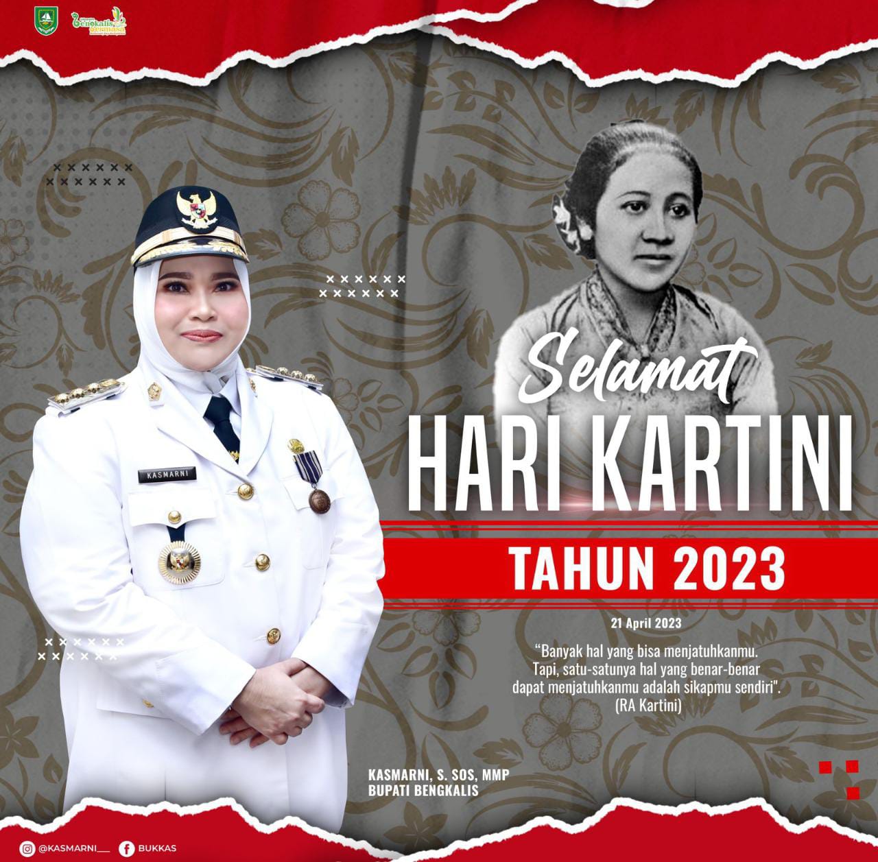 Hari Kartini 2023, Bupati Kasmarni Ajak Perempuan Kabupaten Bengkalis Lebih Berdaya