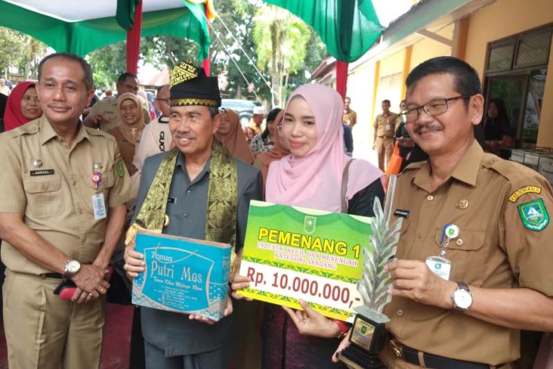 Tenun Putri Emas dari Desa Sebauk Karya Devi Susanti Jadi Pemenang I Adikriya Provinsi Riau 2019