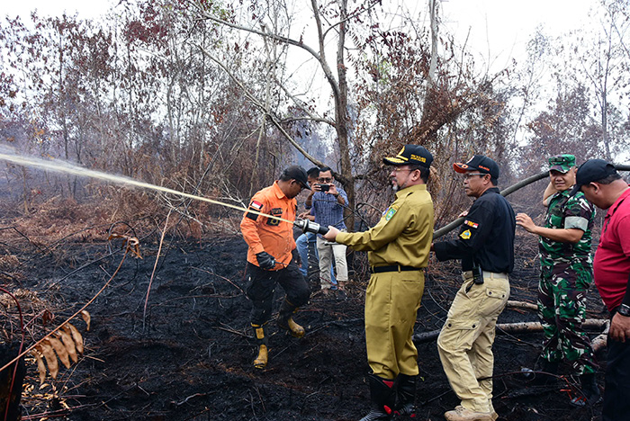 Sekda Bengkalis Tinjau Karlahut di Dua Titik