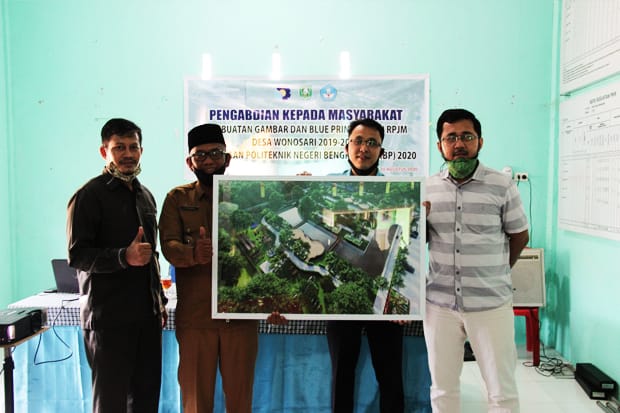 Tingkatkan Potensi Lokal, Polbeng Serahkan Desain RPJM Desa Wonosari 2019-2025