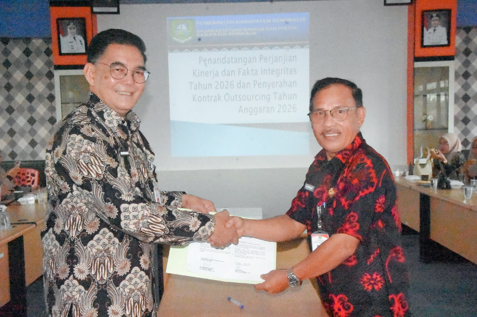 Kesbangpol Bengkalis Laksanakan Penandatanganan Perjanjian Kinerja dan Pakta Integritas Tahun 2026