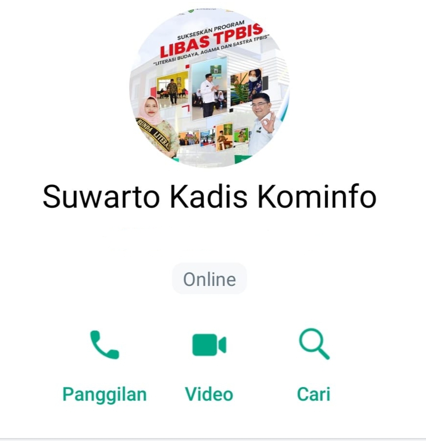 Waspada Nomor Whatsapp Catut Nama Kadiskominfotik Bengkalis untuk Penipuan, Begini Modusnya