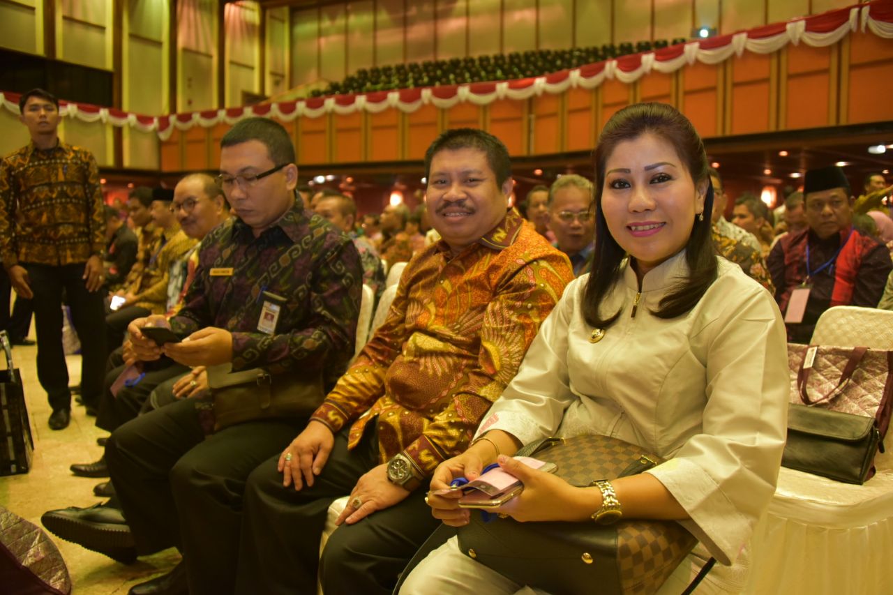 Bersama Kepala Daerah se-Indonesia, Bupati Amril Ikuti Rakornas Jakstranas