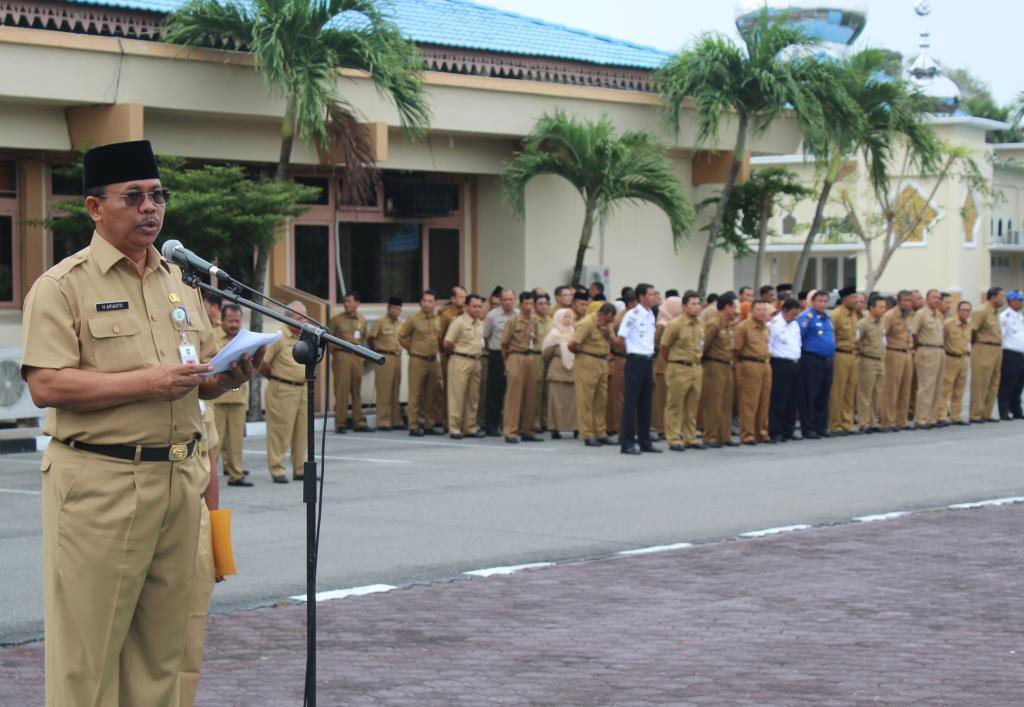 Plt Sekda Bengkalis Selaku Inspektur Upacara HKN Ke-53  