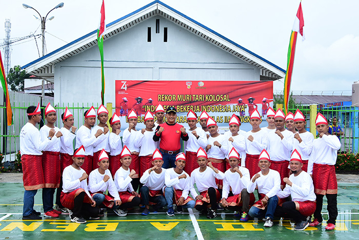 Warga Binaan Lapas Bengkalis Ikut Rekor Muri Tari Kolosal