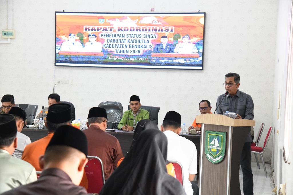 Respon Cepat Ancaman Karhutla, Pemkab Bengkalis Tetapkan Status Siaga Darurat