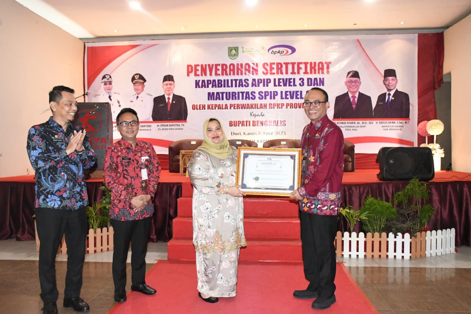 Selamat, Pemkab Bengkalis Raih 3 Sertifikat Sekaligus dari Perwakilan BPKP Provinsi Riau 
