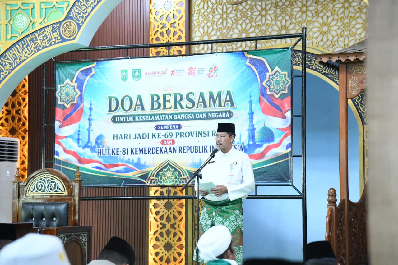 Bupati Bengkalis Ajak Masyarakat Perkuat Persatuan Lewat Doa Bersama Sempena Hari Jadi ke-69 Riau dan HUT ke-81 RI
