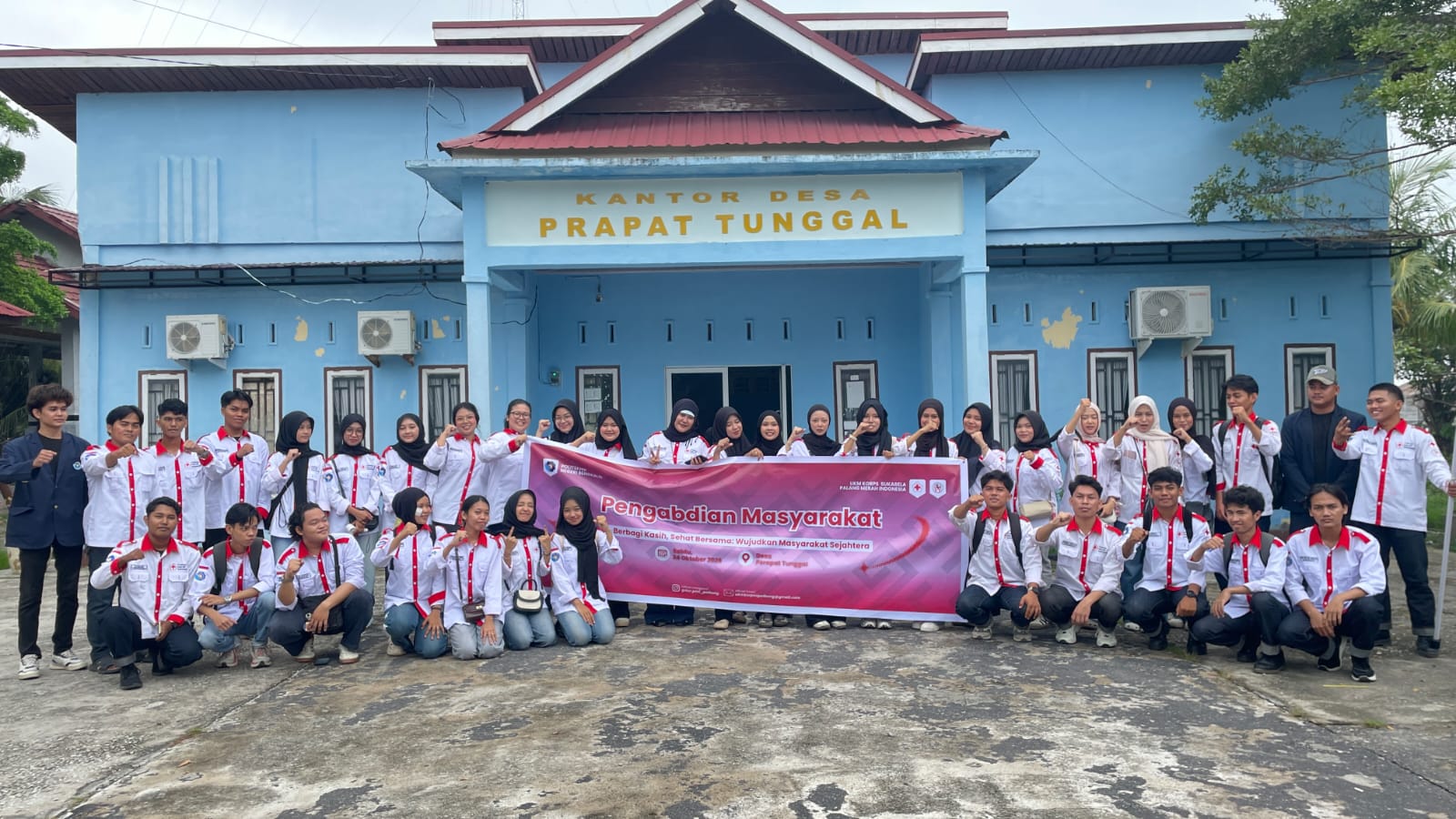 UKM KSR PMI Politeknik Negeri Bengkalis Gelar Pengabdian Masyarakat, Cek Kesehatan Gratis dan Berbagi Sembako