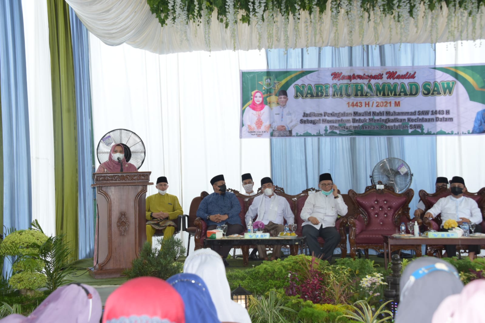 Peringati Maulid Nabi di Masjid Besar Arafah, Bupati Kasmarni Ajak Jamaah Perbanyak Amalan Sunnah