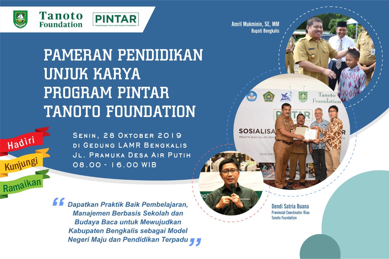 28 Oktober, Tanoto Foundation Gelar Pameran Program PINTAR
