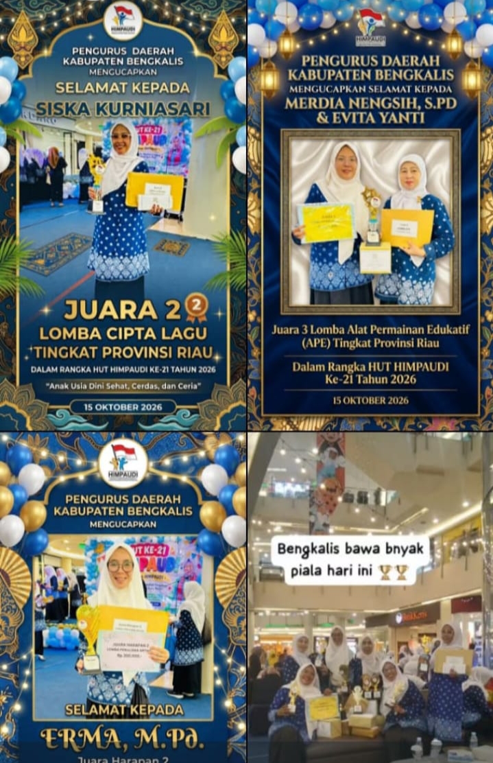 Kecamatan Bantan Kembali Ukir Prestasi pada Lomba HUT ke-21 HIMPAUDI Riau 2026