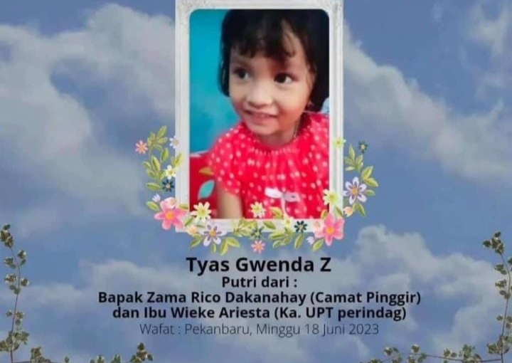 Bupati Kasmarni Sampaikan Belasungkawa atas Wafatnya Tyas Gwenda Z, Putri Camat Pinggir
