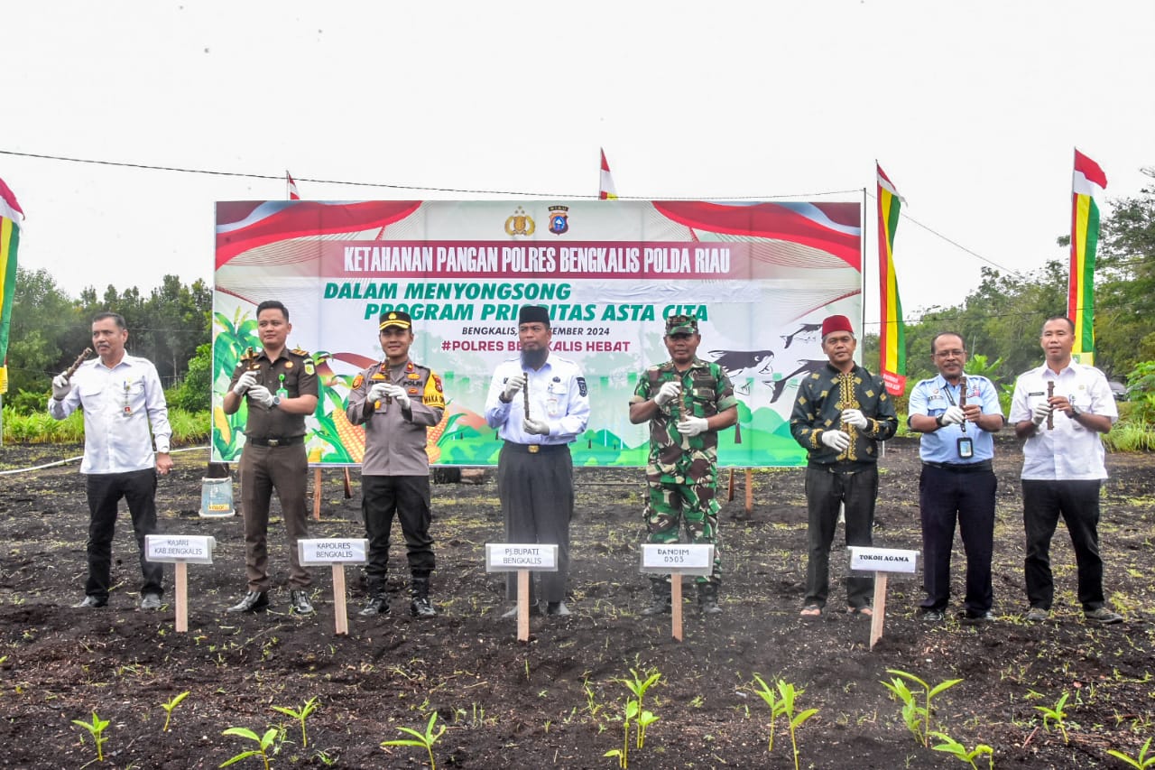 Wujudkan Asta Cita Presiden, Pjs Bupati Apresiasi Polres Bengkalis Lakukan Program Ketahanan Pangan 