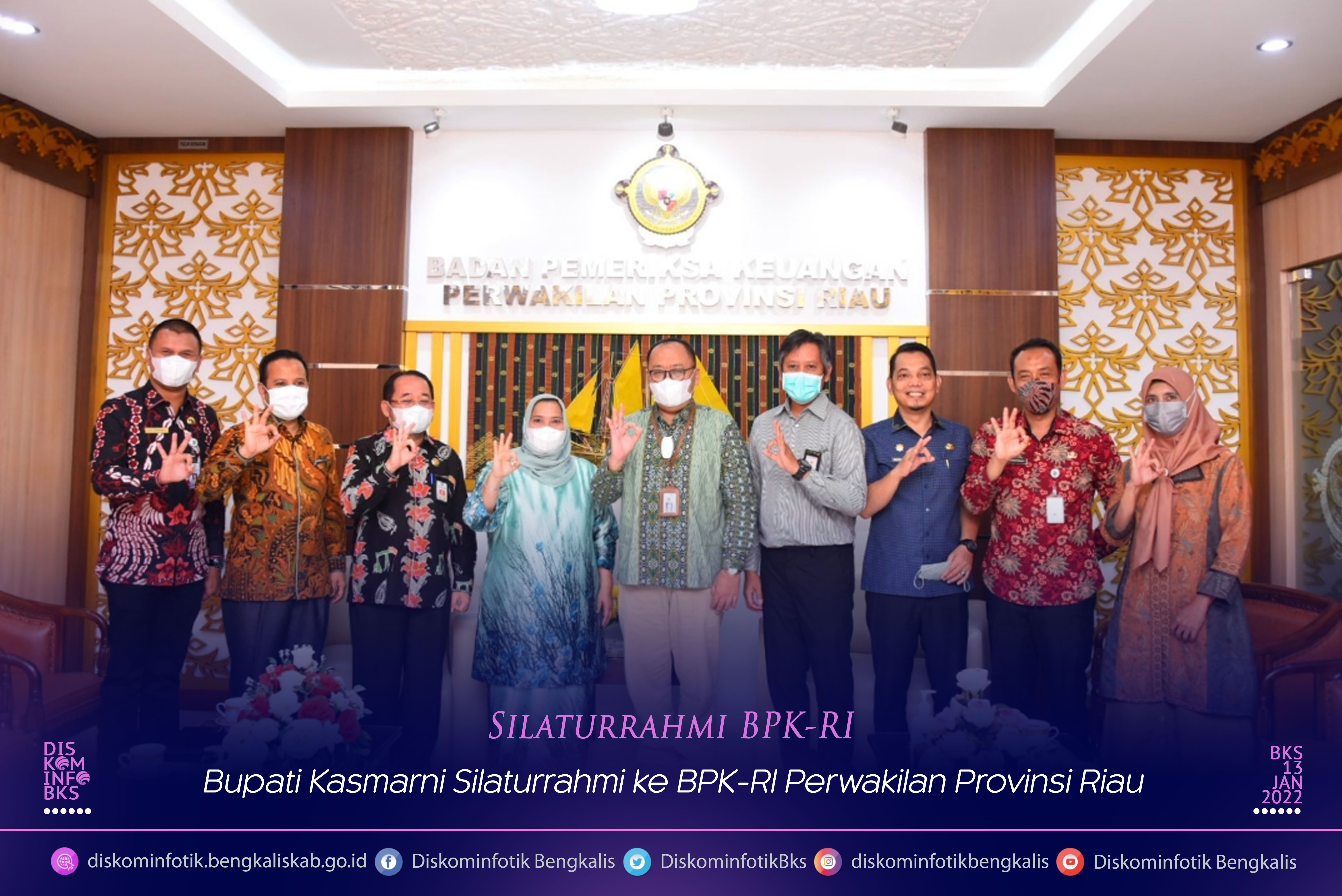Bupati Kasmarni Silaturrahmi ke BPK-RI Perwakilan Provinsi Riau