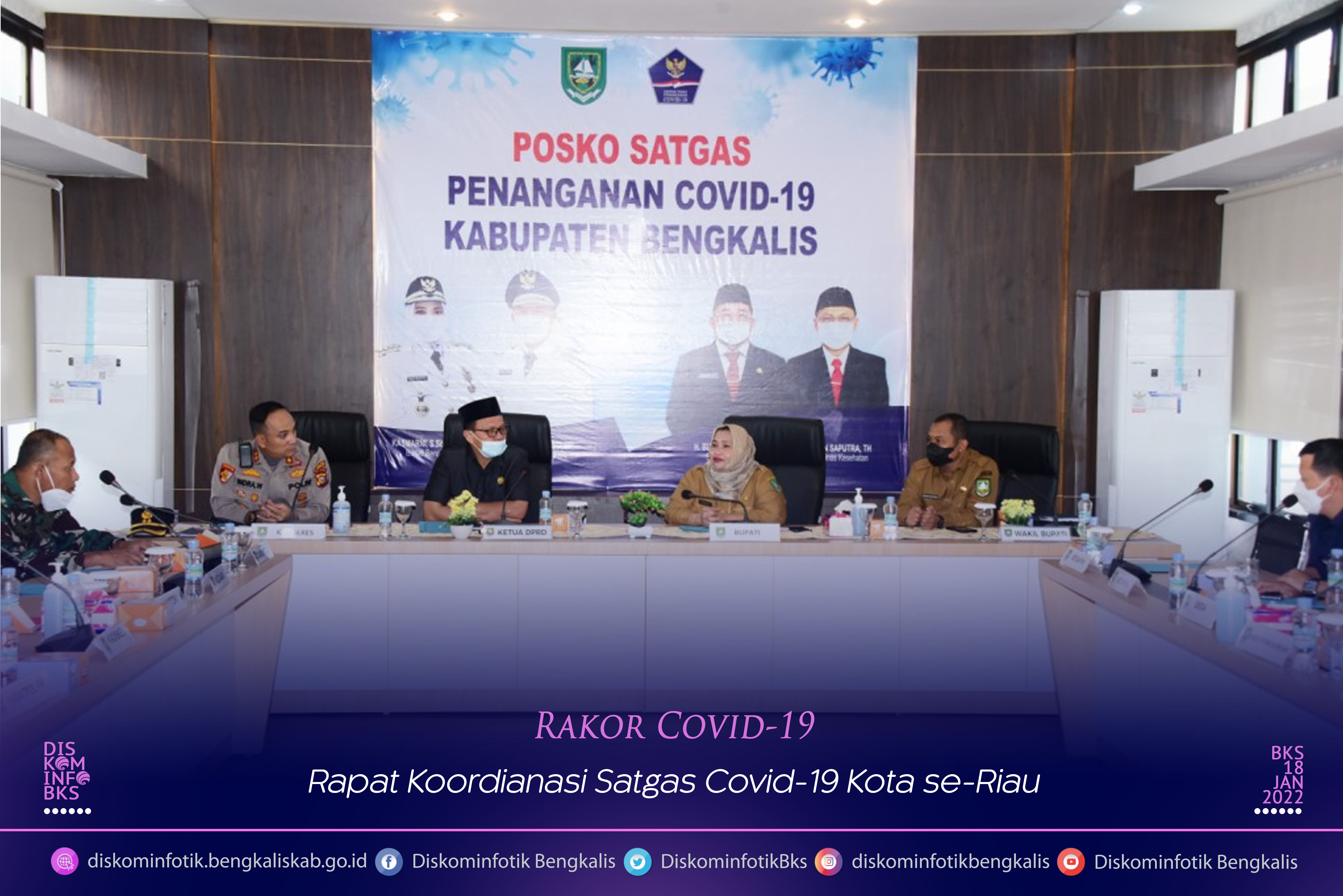 Rapat Koordianasi Satgas Covid-19 Kota se-Riau