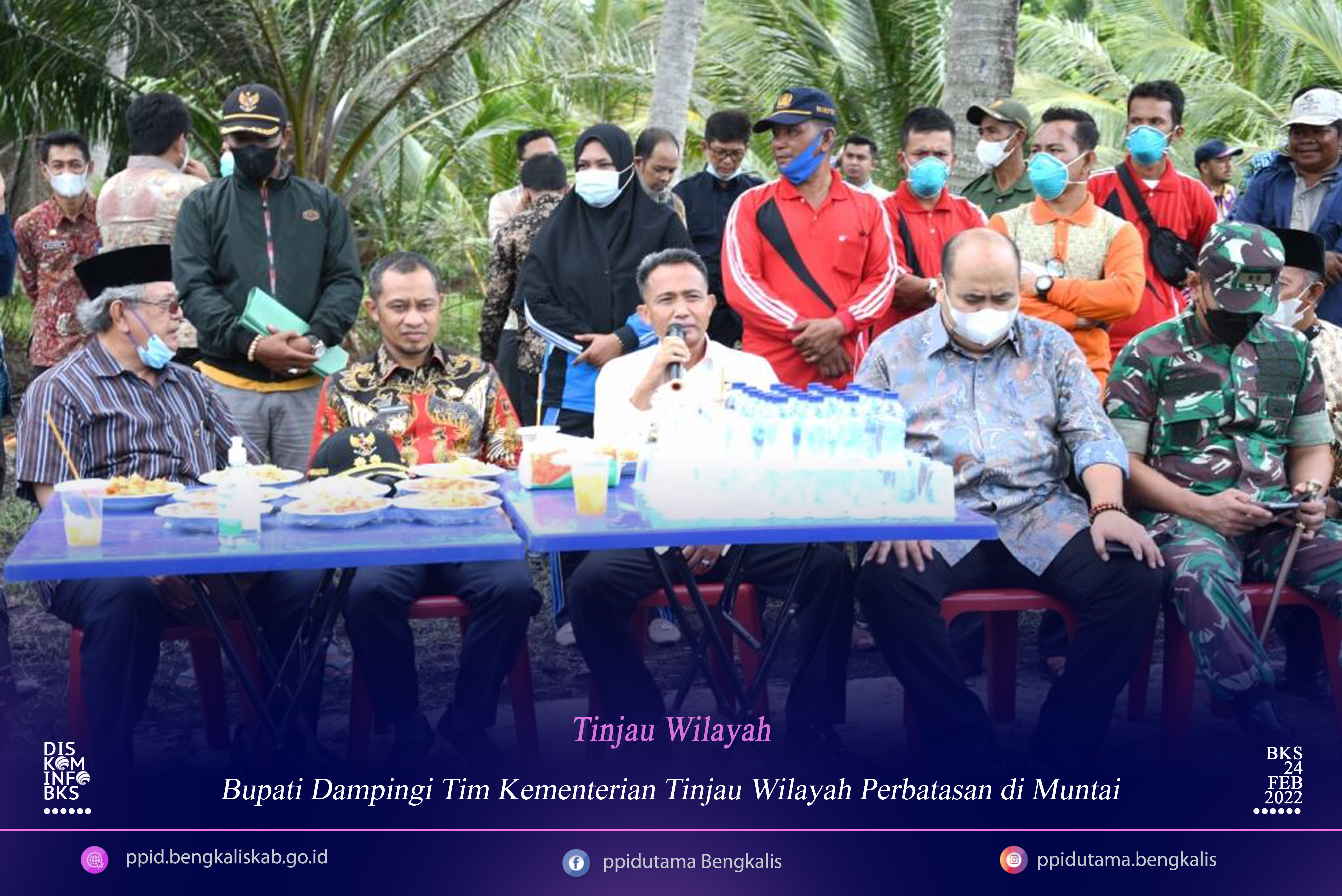 Bupati Bengkalis Dampingi Tim Kementerian Tinjau Wilayah Perbatasan di Muntai