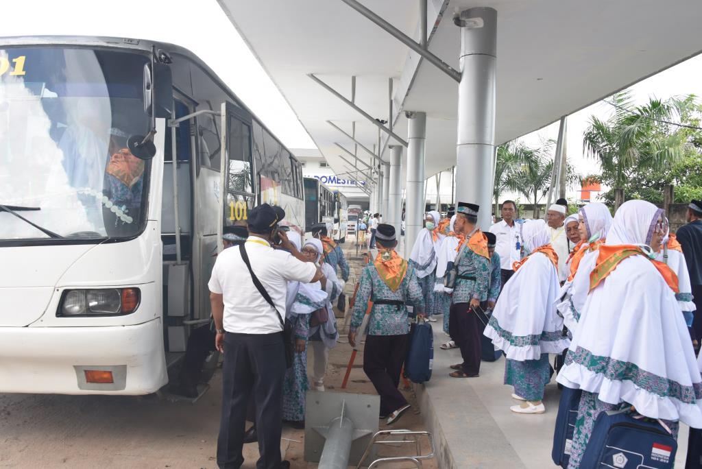 JCH Kabupaten Bengkalis Kloter 08 Tiba Di Batam,Rencana jammah akan langsung terbang ke jeddah