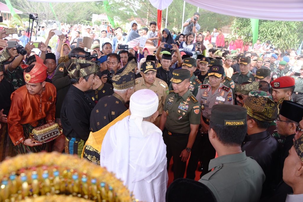 Suasana penyambutan Kasad Jenderal Mulyono