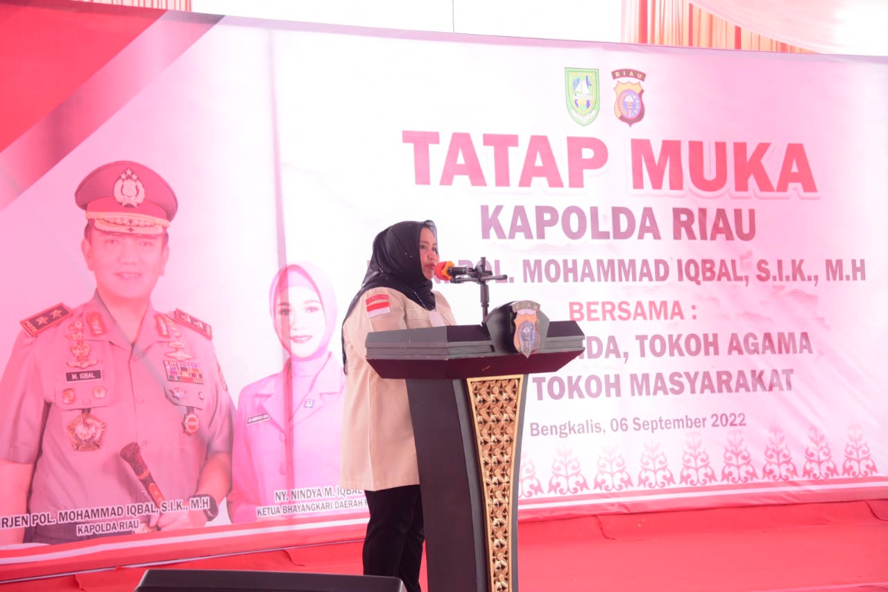 Sambutan Bupati Bengkalis Kasmarni, pada acara kunjungan kerja Kapolda Riau.