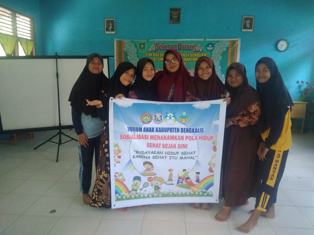 Forum Anak Kecamatan Bantan gelar sosialisasi pola hidup sehat dan bersih