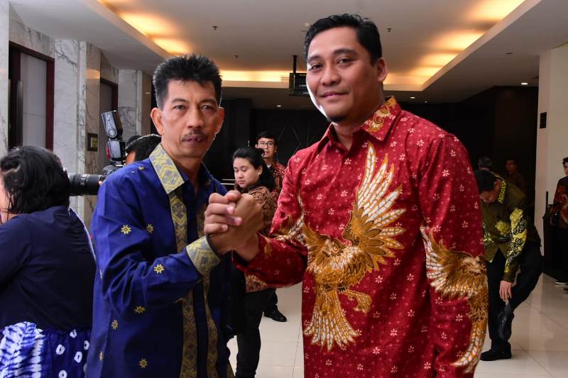 Kadis Kominfotik Johansyah bersama Direktur Utama Gatra Media Grup Hendri Firzani